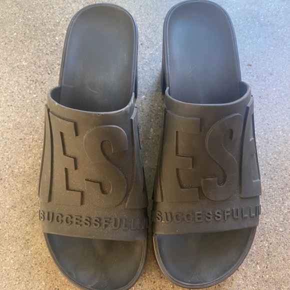 Diesel black platform heel slide - Picture 2 of 3